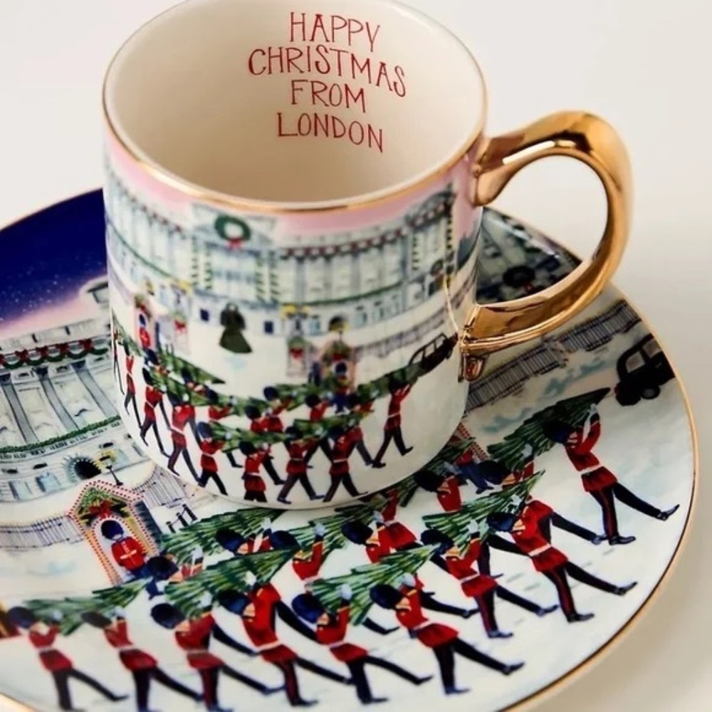NWT 2024  Anthropologie  Christmas Holiday in The City London Mug - Picture 4 of 4